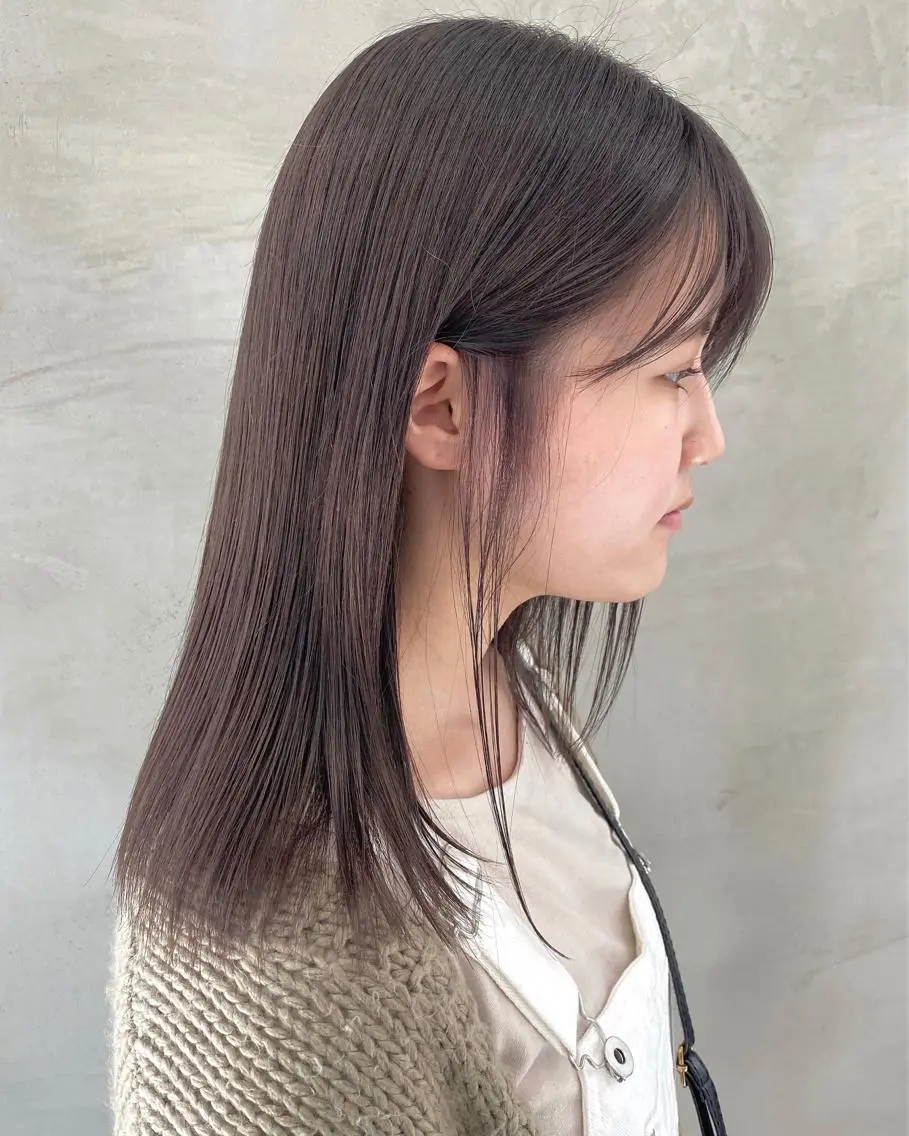 セミロング カラー ブリーチ 透明感カラー グレージュ ラベンダーカラー ラベンダーグレージュ ヘアカラー トリートメント 🫧透明感カラー🫧 OIKAWAのヘアスタイル