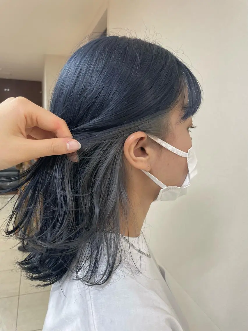 ミディアム カラー ヘアアレンジ ヘアカラー トリートメント 【Sweep】おじま のぞみのヘアスタイル