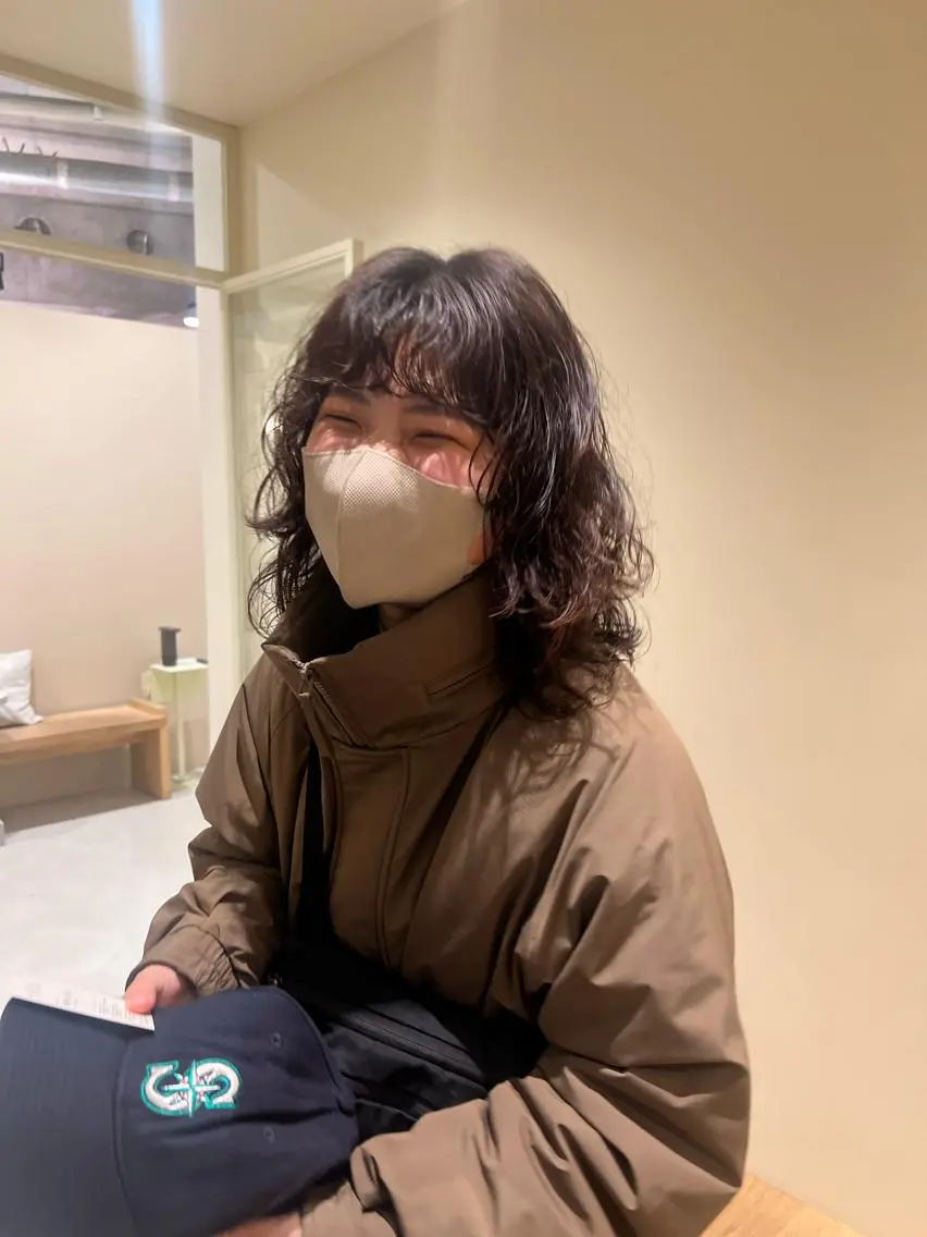 パーマ レイヤーカット NERO加藤木麻彩のヘアスタイル