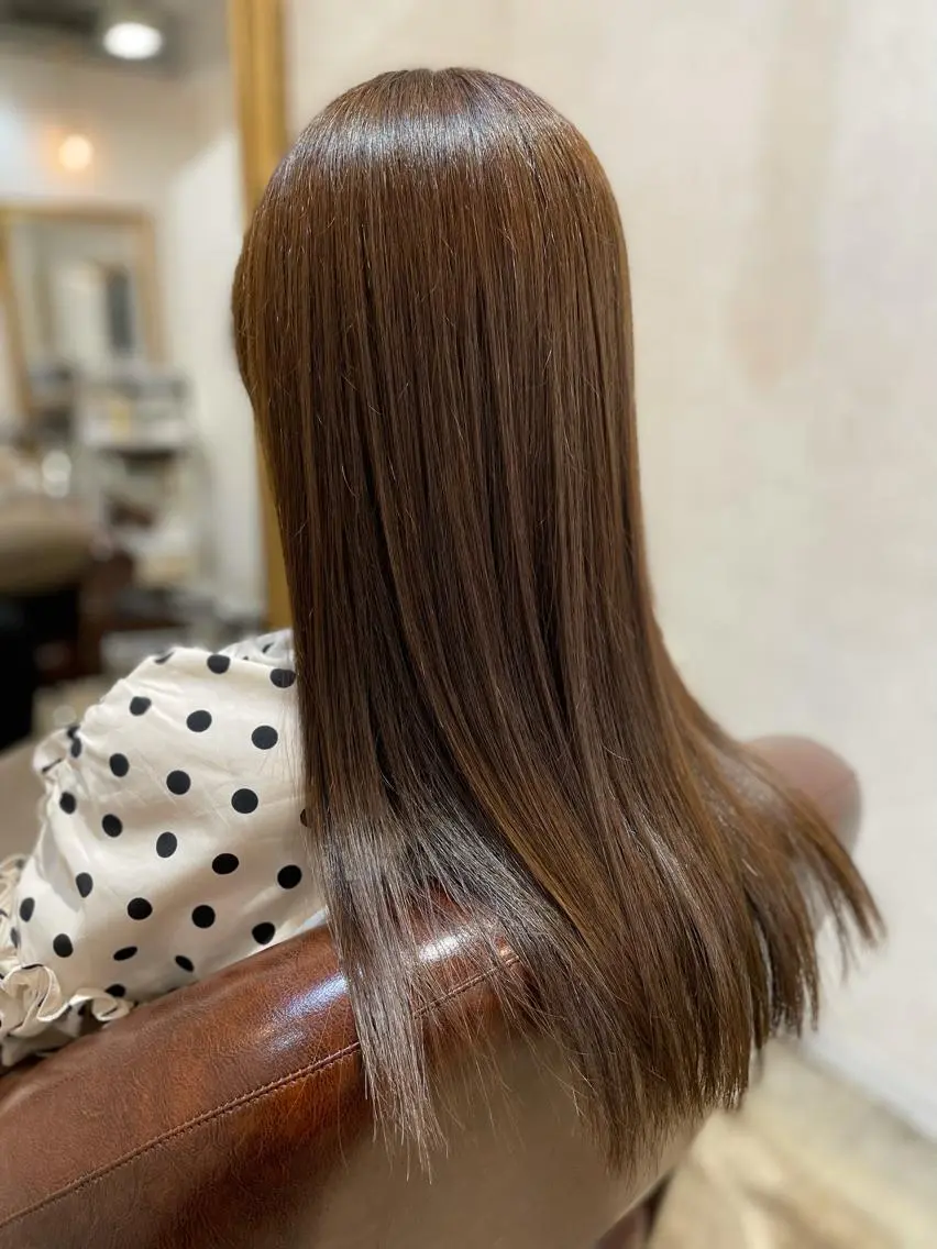 ロング カット ヘアカラー トリートメント Lusso店長 千崎慎介のヘアスタイル