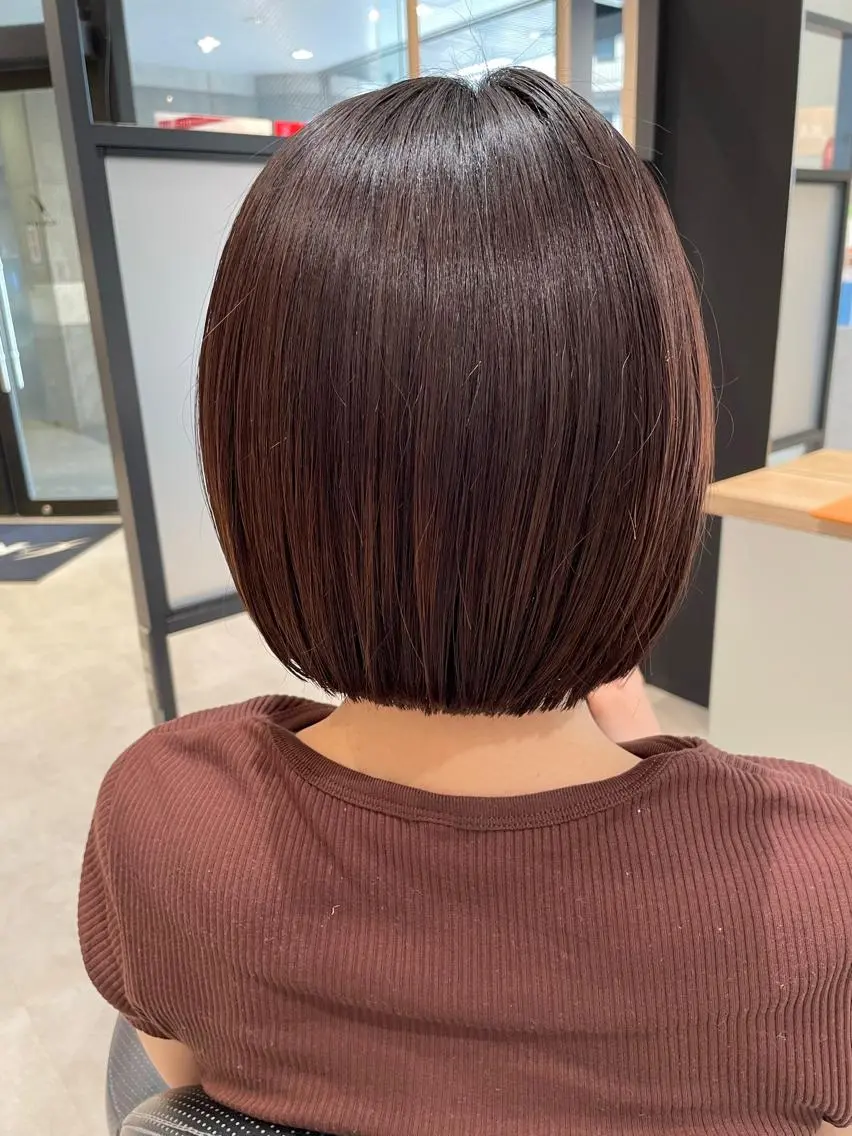 ショート 切りっぱなしボブ ボブ パーマ/ボブ/レイ ヤー💫SUZUKAのヘアスタイル