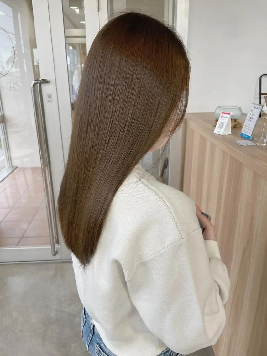 セミロング カラー ブリーチ ブリーチなしカラー カット ヘアカラー レイヤーカットが得意 ✨村田和佳のヘアスタイル