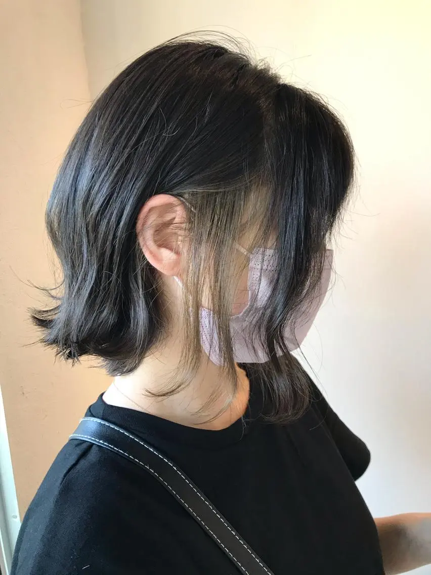 ショート カラー ニュアンスパーマ/ レイヤー/茶屋町のヘアスタイル