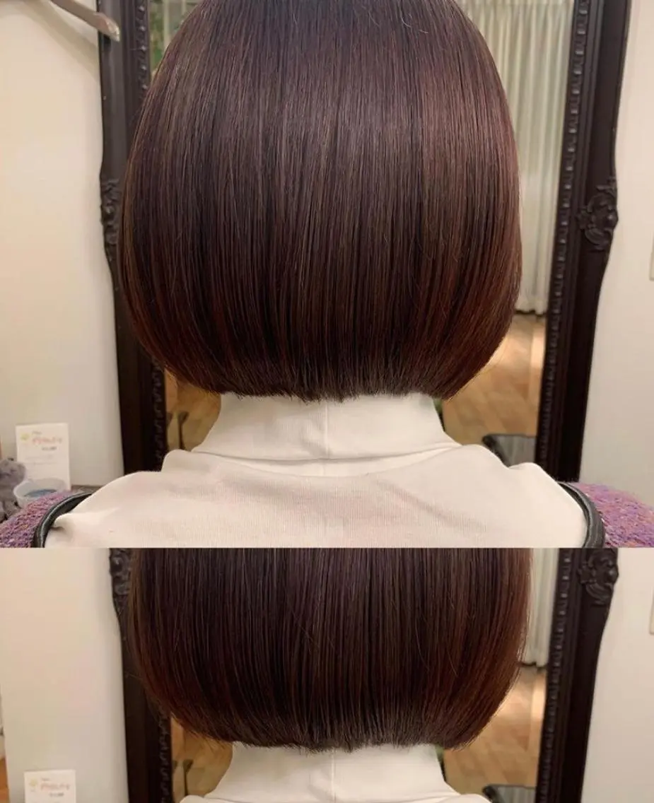 カラー ブラウンカラー ピンクカラー ボブ 杉山 憂人のヘアスタイル