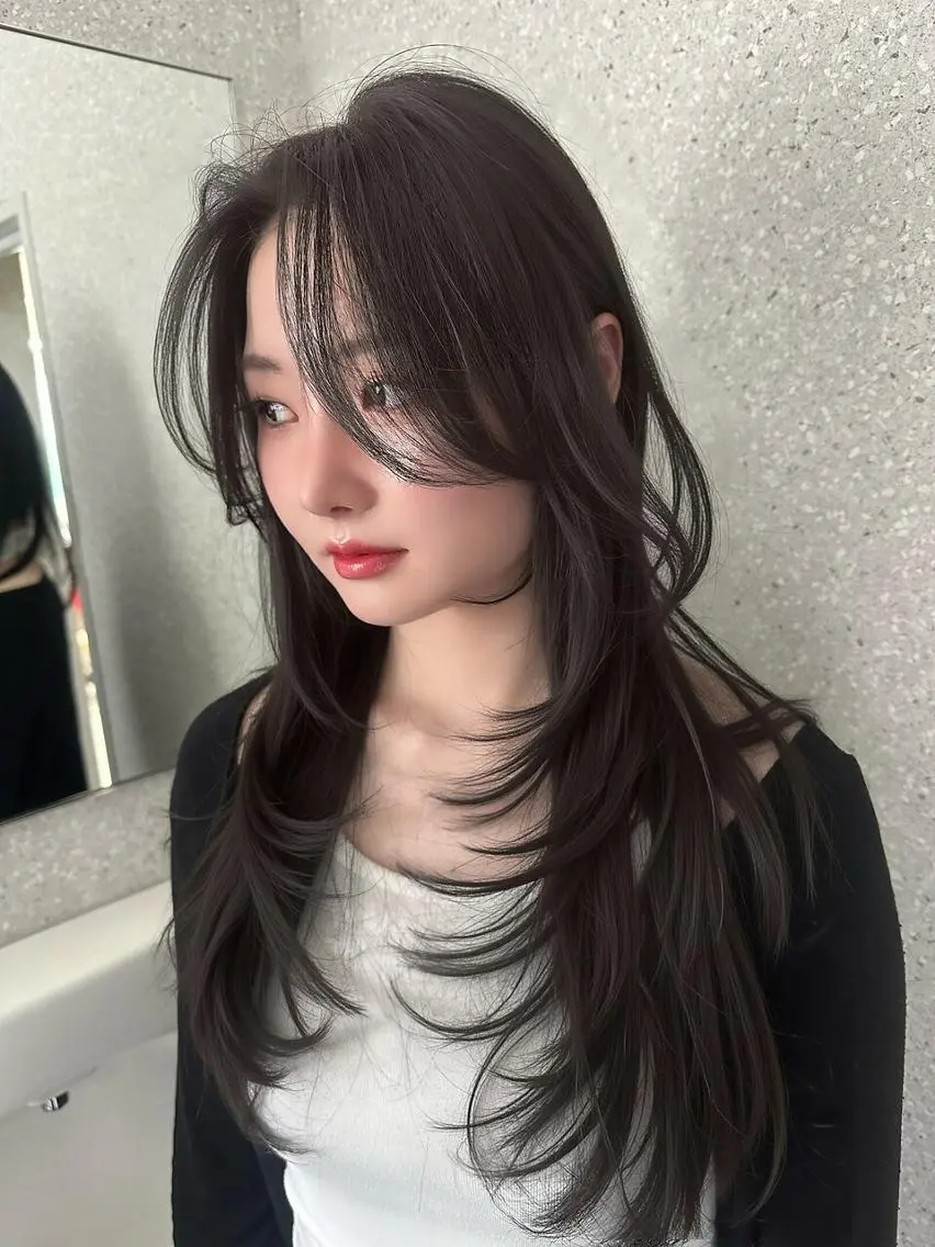 ロング ショートボブ ボブ ヨシンモリ 韓国風ヘア レイヤーカット レイヤー/髪質改善 /Senne竹下のヘアスタイル