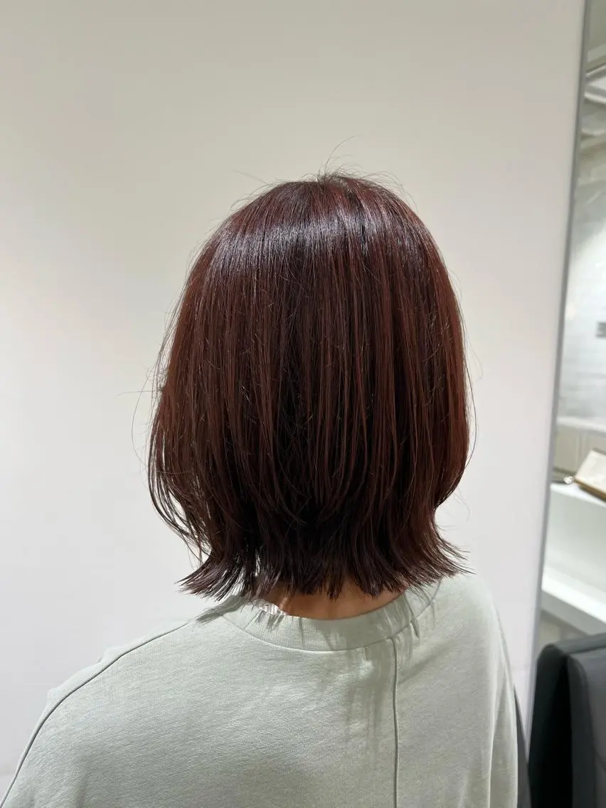 ミディアム カラー ブリーチ 透明感カラー ラベンダーカラー ブリーチなしカラー ピンクカラー カット ヘアカラー 【暖色カラー特化】 中山由梨のヘアスタイル