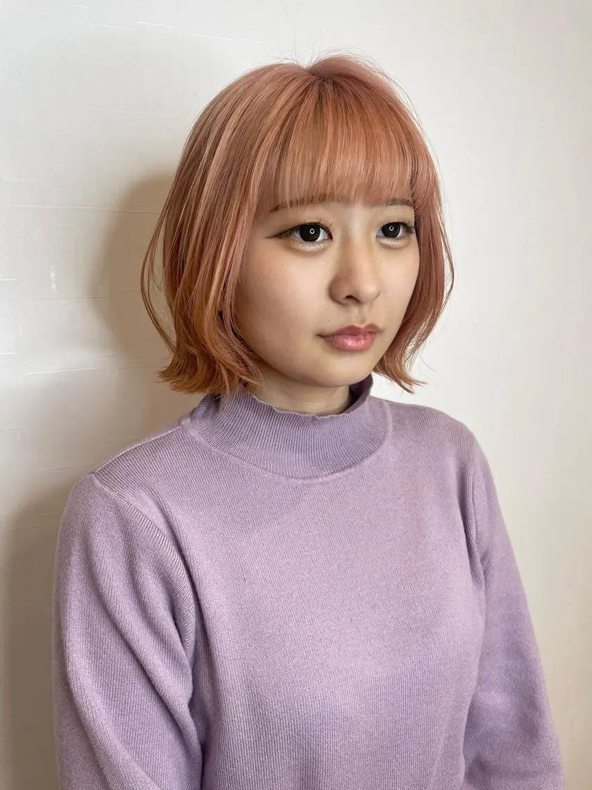 ショート カラー ベージュカラー ピンクカラー ピンクベージュ 薬院浄水通/ショート /メンズ/rukaのヘアスタイル