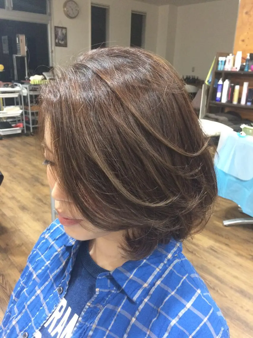 ミディアム カット ヘアカラー ✨大人美人ショート✨ 店長 藤井一輝のヘアスタイル