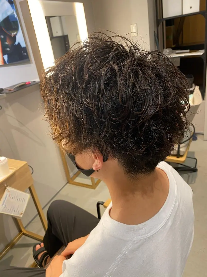 パーマ メンズ カット パーマ 梅田茶屋町メンズ 専門美容師 山元一平のヘアスタイル