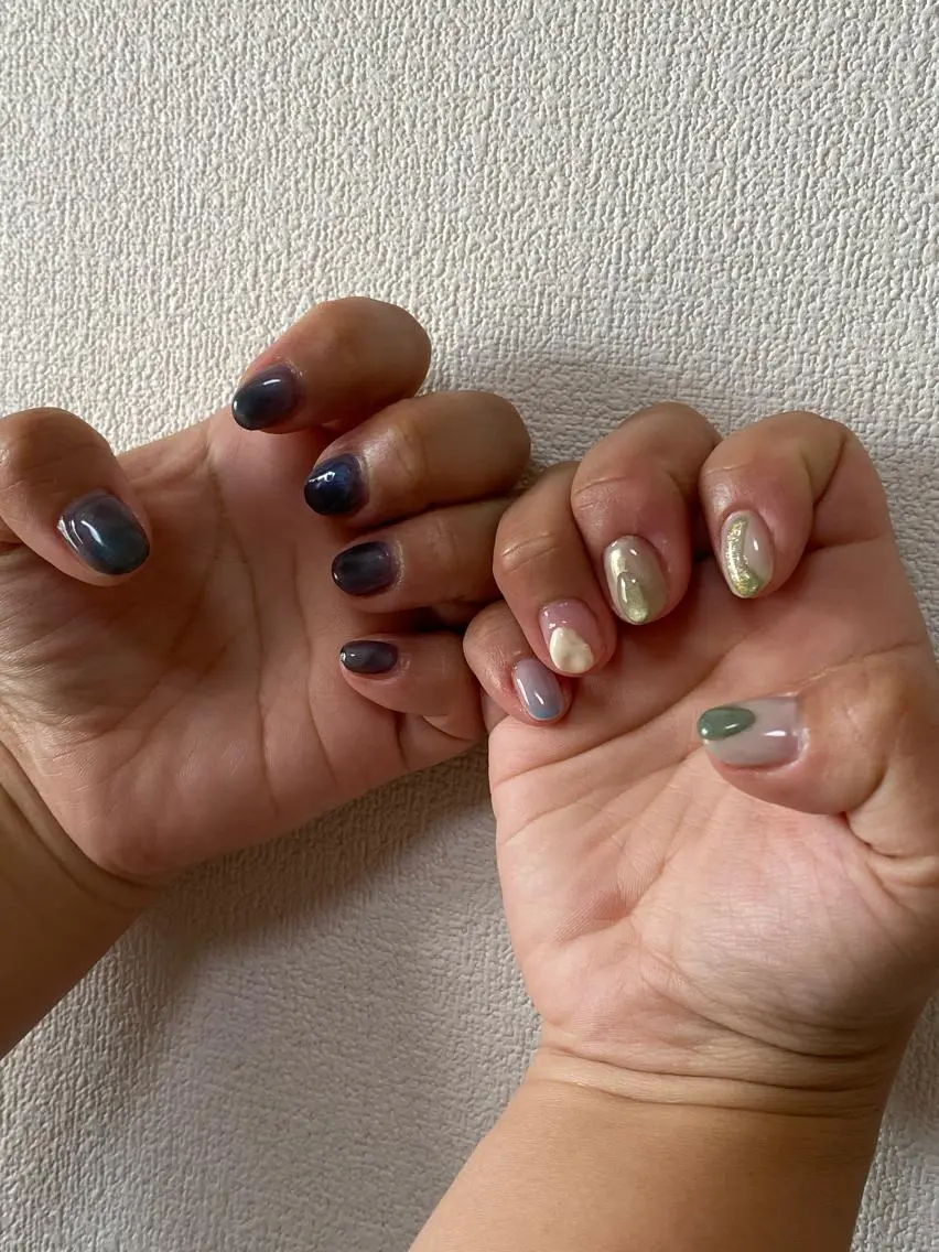ネイル ニュアンスネイル ハンドネイル 自宅サロン FeelFreeのマツエク・マツパデザイン