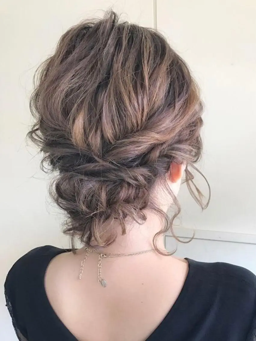 セミロング パーマ ヘアアレンジ 【公式】amble luxe池袋東口🩷のヘアスタイル