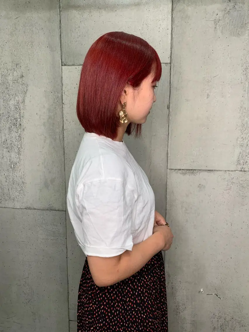 ショート ヘアカラー トリートメント 大内 志穂のヘアスタイル