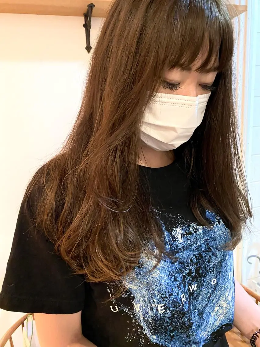 ロング レイヤーカット ショート& パーマ　坂本のヘアスタイル