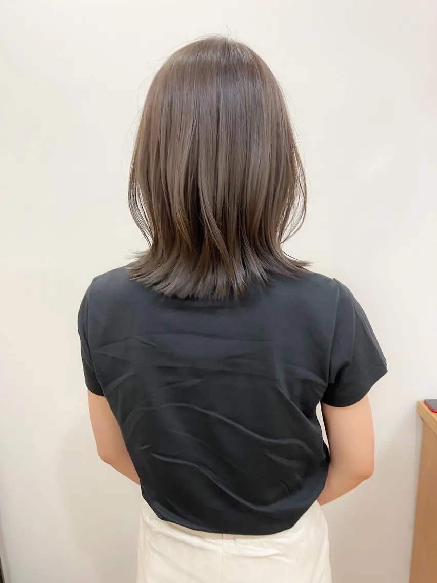 ミディアム カラー ヘアカラー トリートメント tender hair salonのヘアスタイル