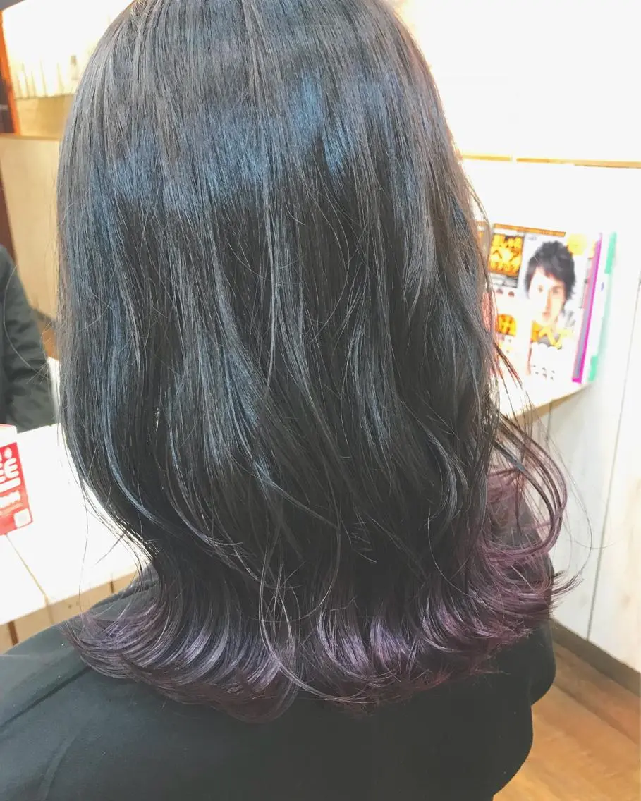 ミディアム カラー ラベンダーカラー メンズサロン アソビ元町のヘアスタイル