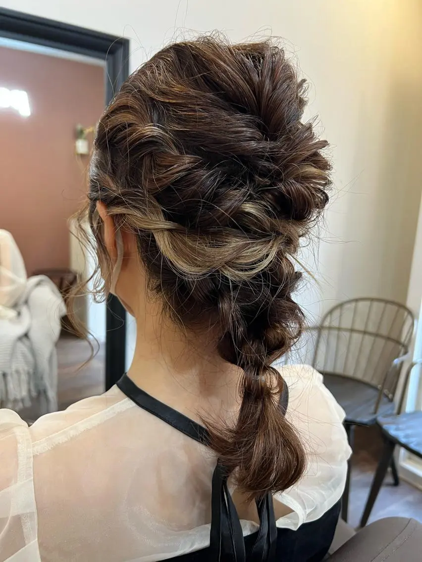 ミディアム ヘアアレンジ ヘアセット pep natsumiのヘアスタイル