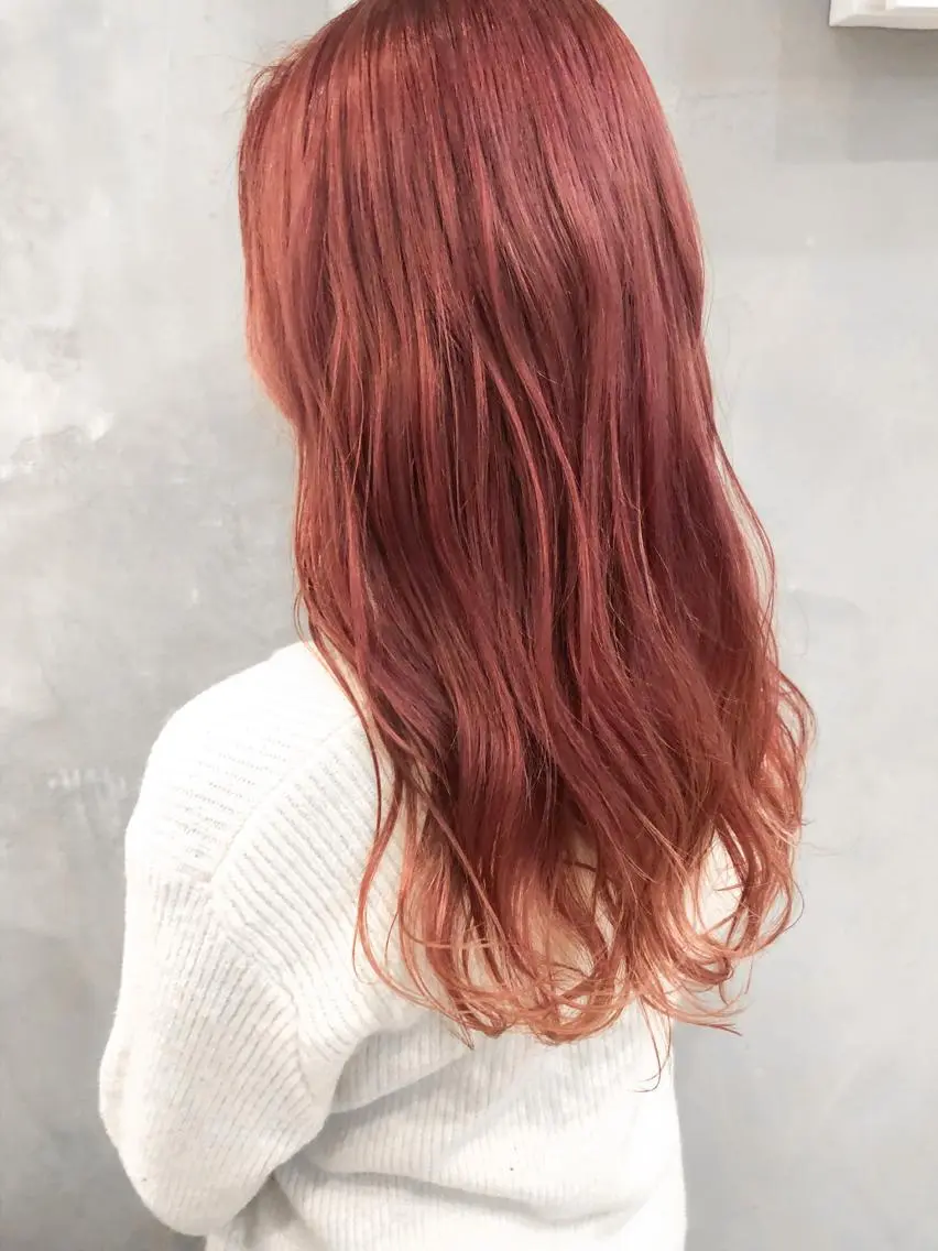 ロング カラー ダブルカラー オレンジ 韓国風ヘア カット ヘアカラー ブリーチカラー🔥 パーマ【佐々木凌平】のヘアスタイル