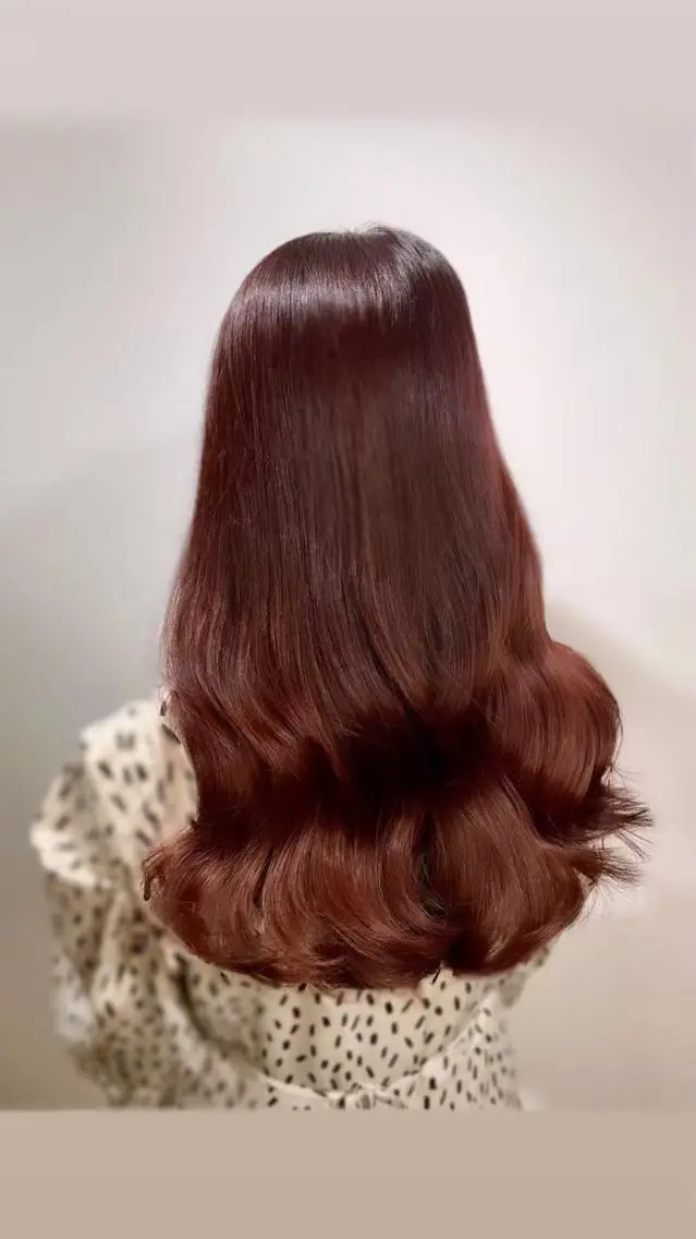 ロング カラー ブリーチ トリートメント ヘッドスパ ヘアセット 🩵髪質改善🩵 韓国ヘア🩵花澤みりのヘアスタイル