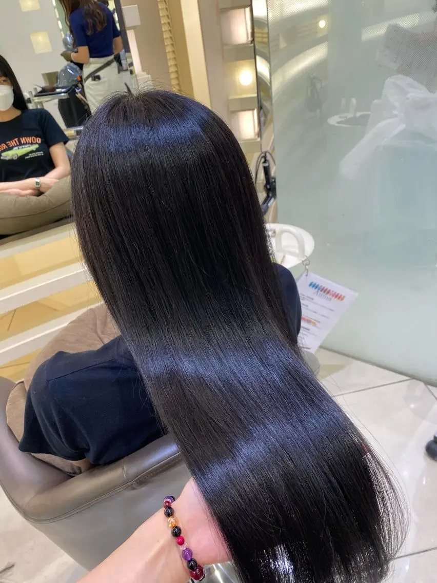 ロング カラー 銀座メンズ専門🖤 叶奈々のヘアスタイル