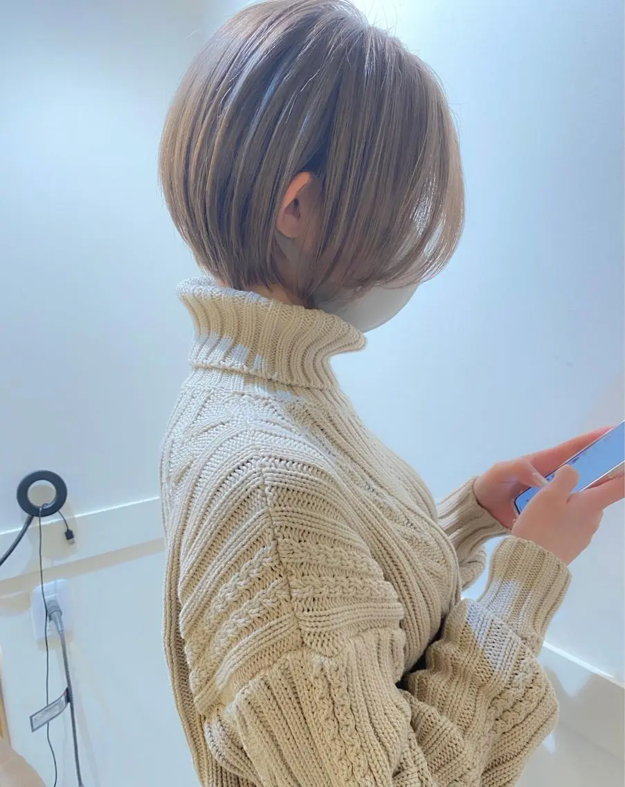 ショート カラー ボブ　ショート 特化 迫田紘史のヘアスタイル
