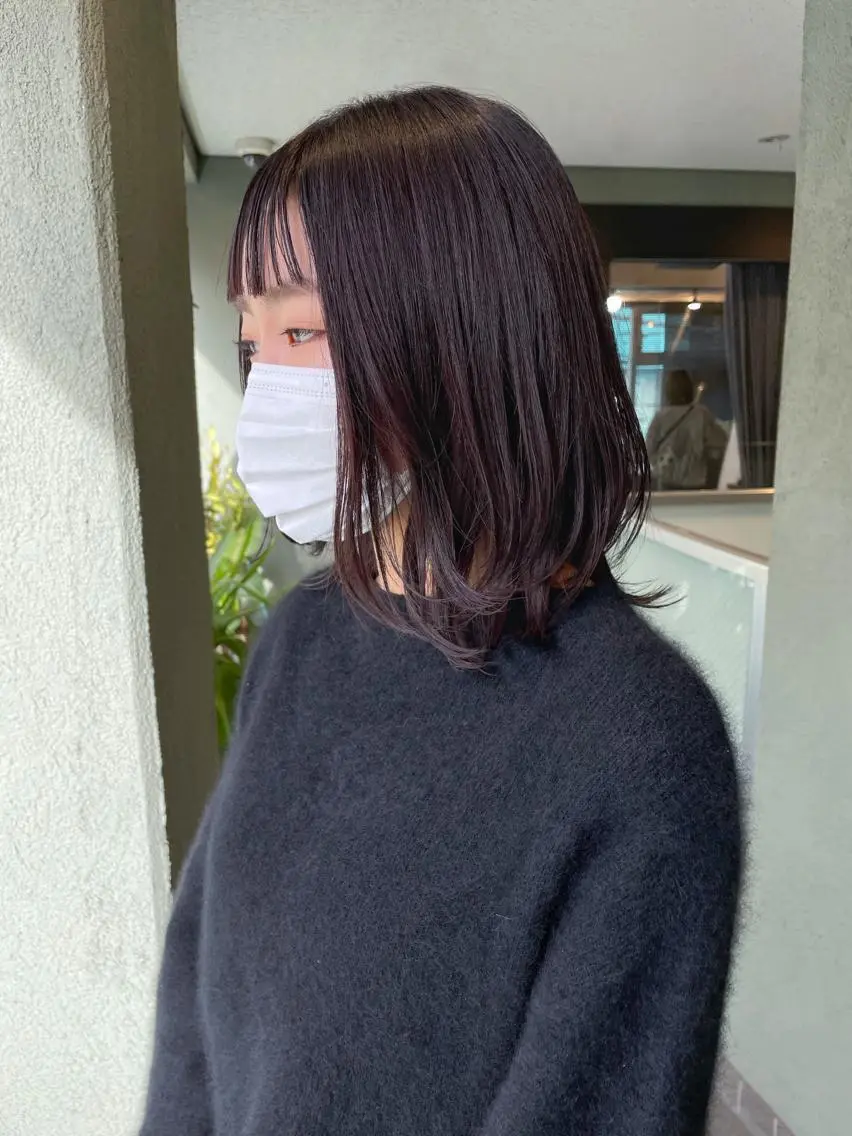 ミディアム カラー カット ヘアカラー トリートメント HIROKI ”博多 /ボブのヘアスタイル