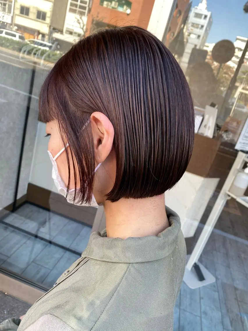 ショート カラー ボブ カット ヘアカラー トリートメント 日比 貴大/ minim hairのヘアスタイル