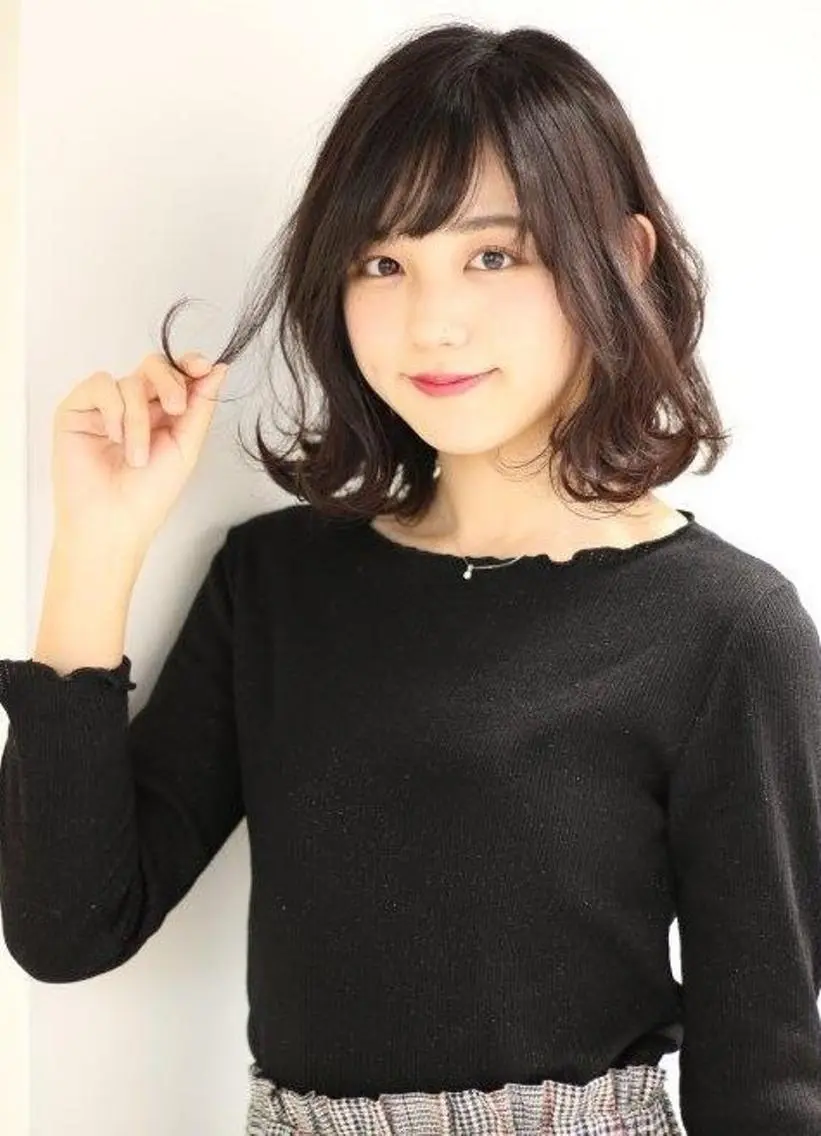 ミディアム パーマ カット パーマ トリートメント 美髪⭐︎髪質改善 井上　康司のヘアスタイル