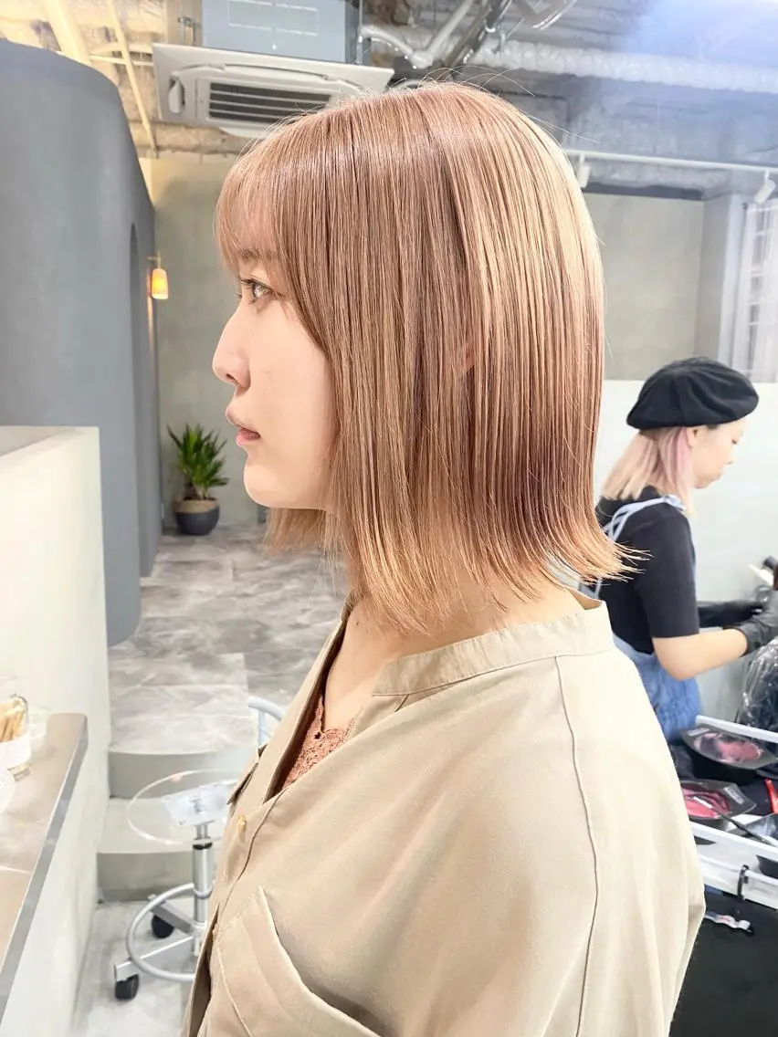 ミディアム カラー ヘアカラー 前橋 姫奈のヘアスタイル