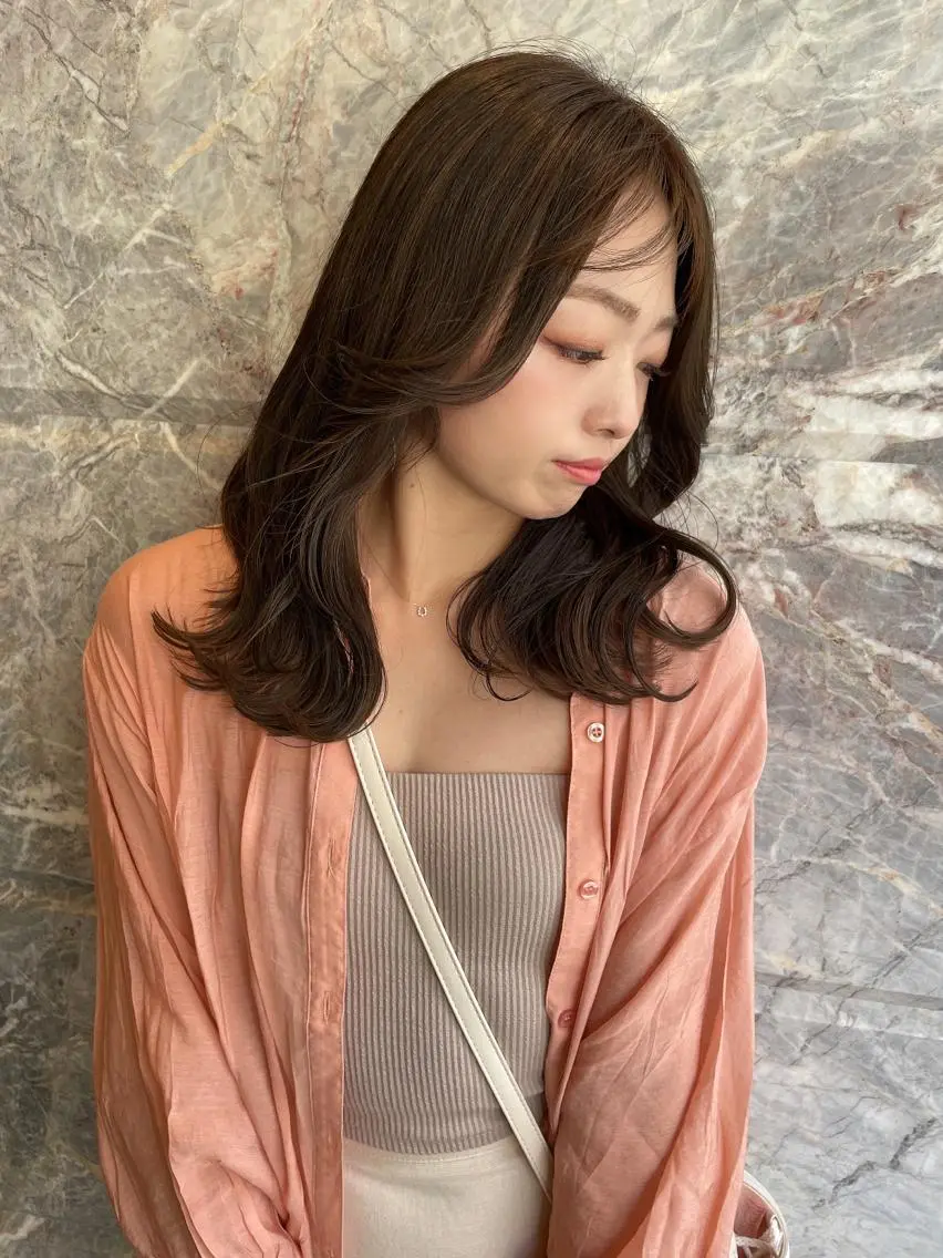 セミロング カラー カット ヘアカラー トリートメント 髪質改善will hairdesignのヘアスタイル