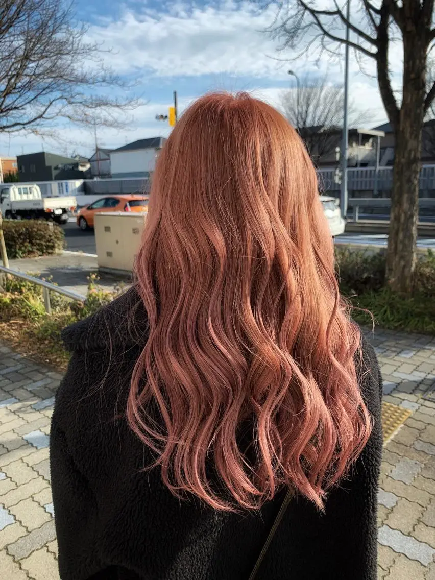 ロング カラー ベージュカラー ブリーチ ピンクカラー ピンクベージュ 🍀ナガヤマ ヒデアキ🍀のヘアスタイル