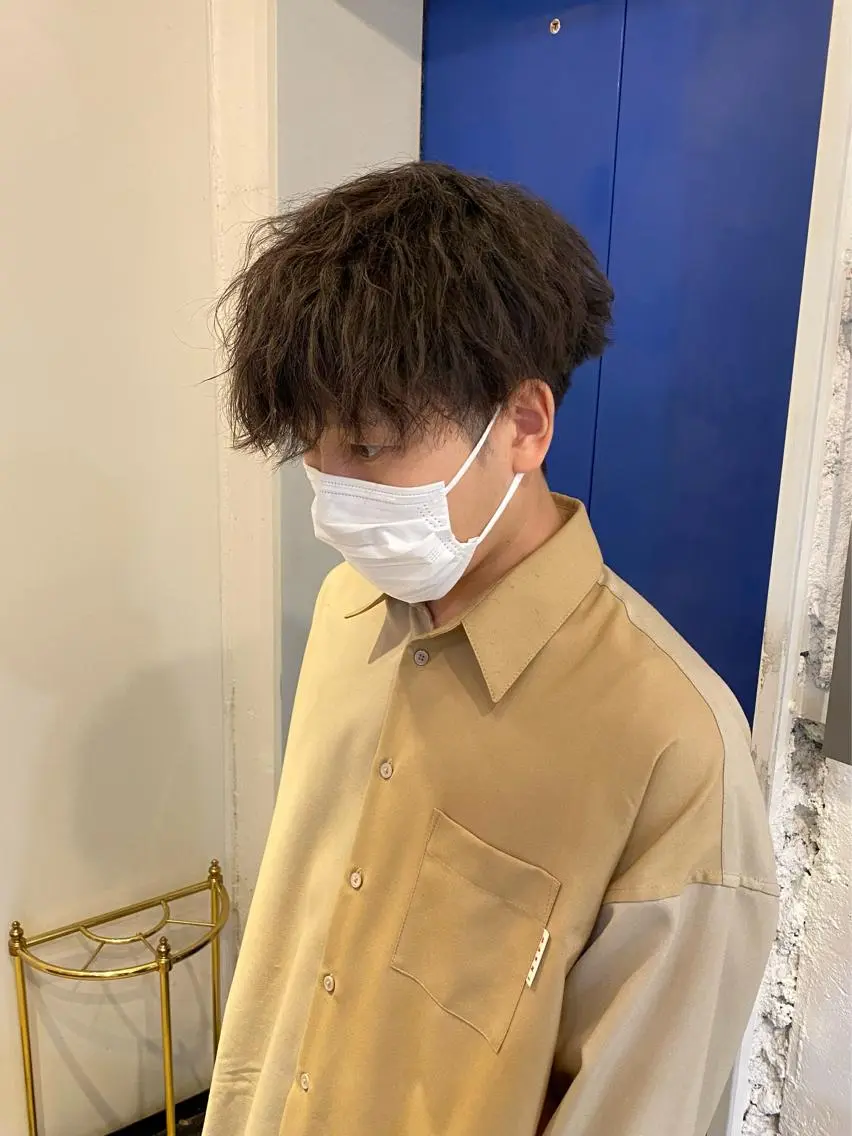 ショート パーマ メンズ 波巻きパーマ JINKIメンズ特化 メンズカットパーマのヘアスタイル