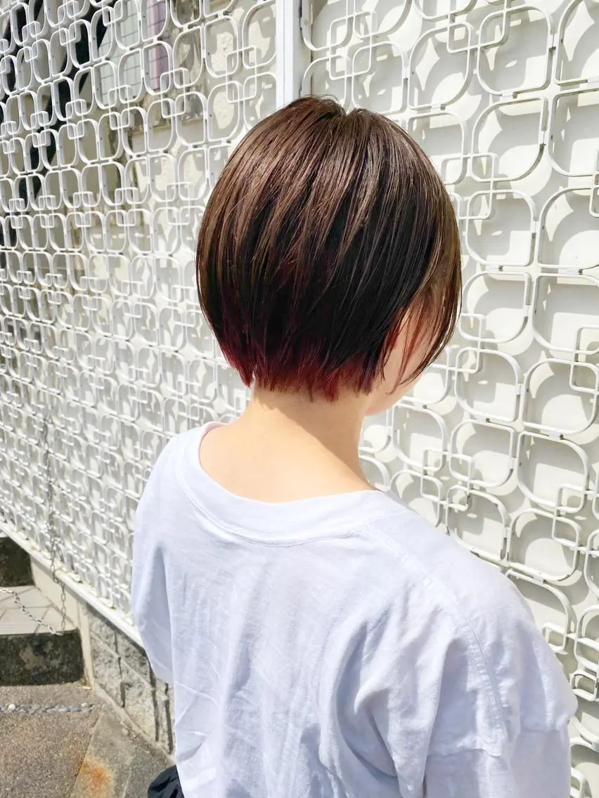 ショート カラー カット ヘアカラー 進 詩織のヘアスタイル