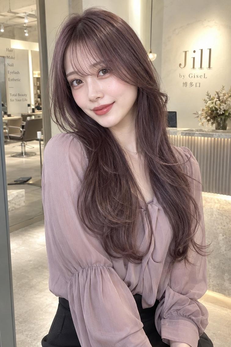 ミディアム jill by gisel 博多のヘアスタイル
