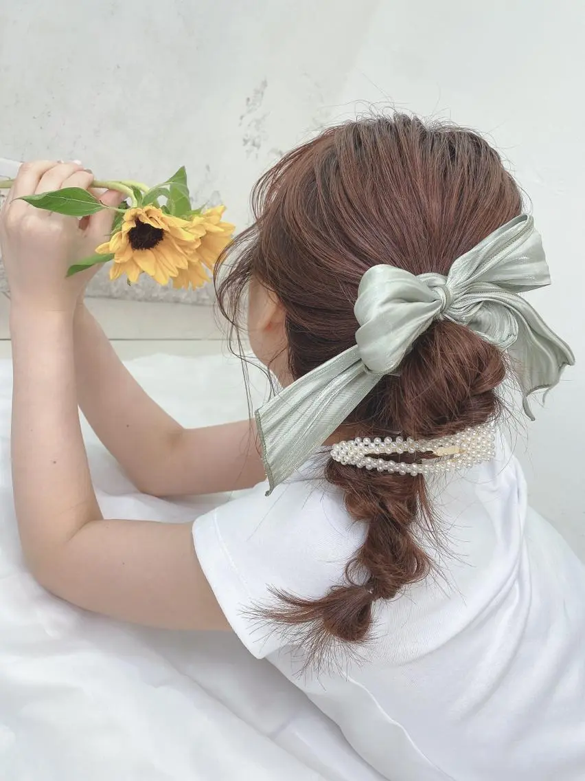 セミロング カラー ヘアアレンジ マツエク・マツパ 透明感カラー🫧ヘア セット🫧松本菜月の眉毛・アイブロウイメージ