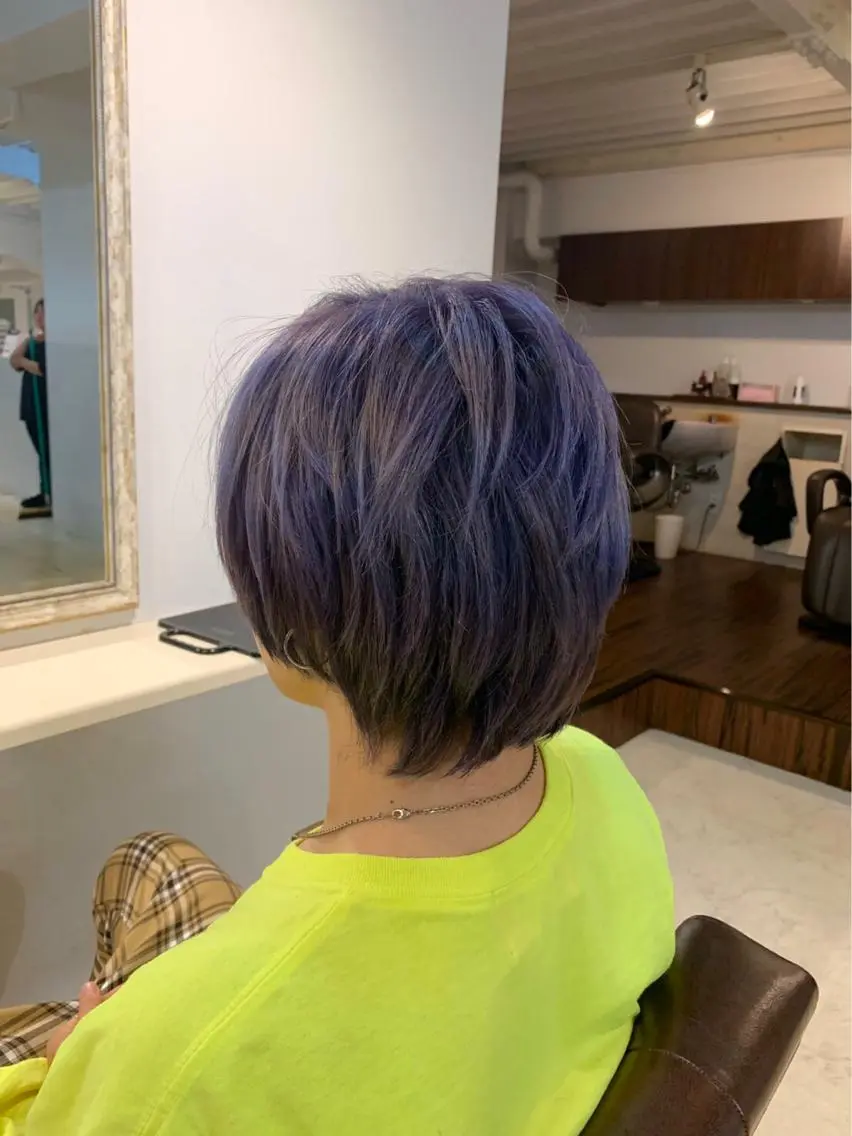 ショート パープルカラー 【髪質改善】Cyan 中村ちゅんみのヘアスタイル