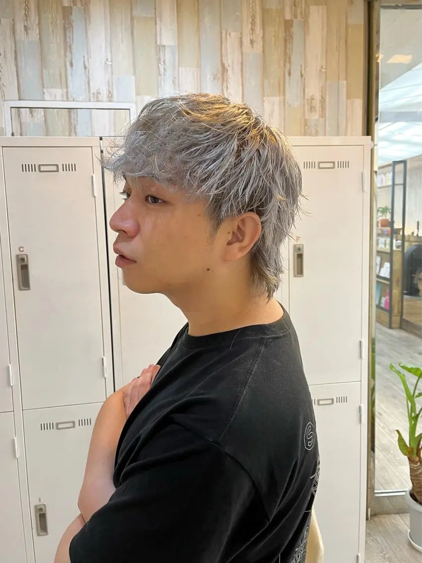 ミディアム カラー パーマ ヘアアレンジ メンズ ヘアカラー トリートメント 💎髪質改善特化💎 RUITOのヘアスタイル