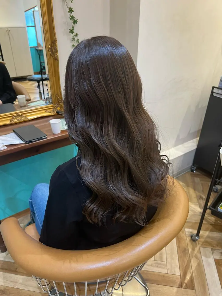 ロング カラー カット ヘアカラー トリートメント 🇰🇷韓国レイヤー 錦糸町【北山謙三】のヘアスタイル
