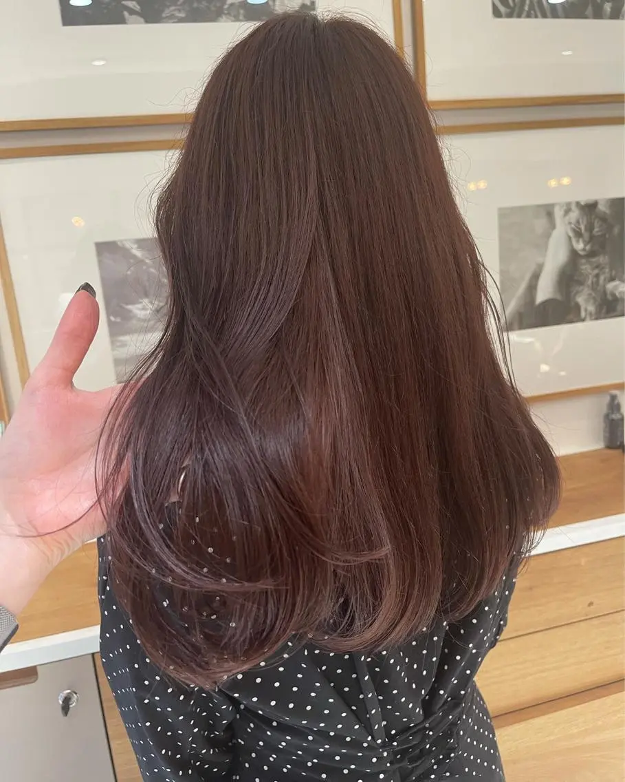 ロング カラー ラベンダーカラー ヘアカラー トリートメント ヘッドスパ 透明感/レイヤー スタイル🤎mamiのヘアスタイル