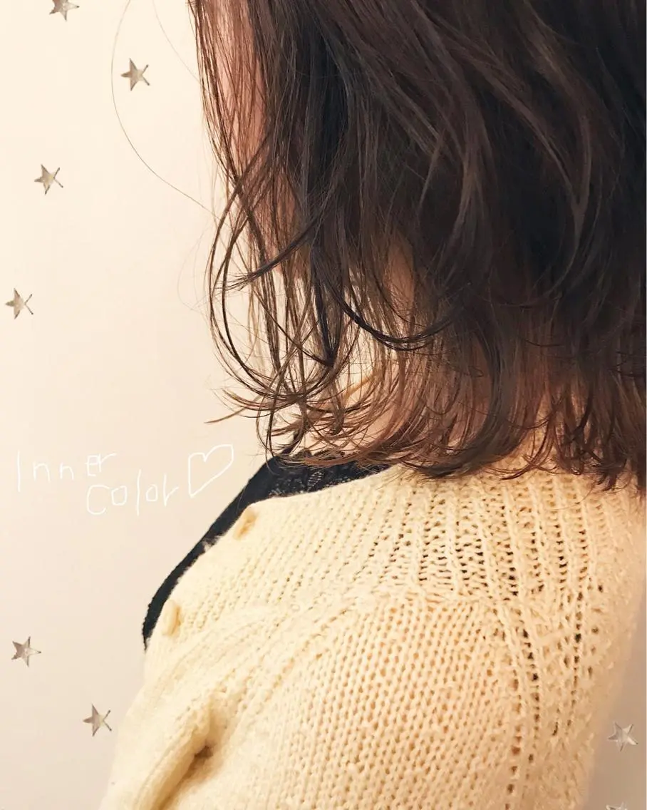 ミディアム カラー 市川 千夏のヘアスタイル