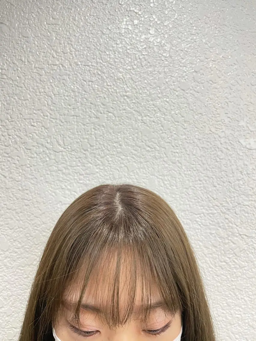 ミディアム カラー ベージュカラー 渋谷 留菜のヘアスタイル