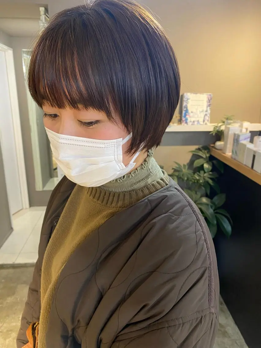ショート カラー ヘアアレンジ メンズ キッズ ネイル マツエク・マツパ 透明感カラー🤎 ゆりのヘアスタイル