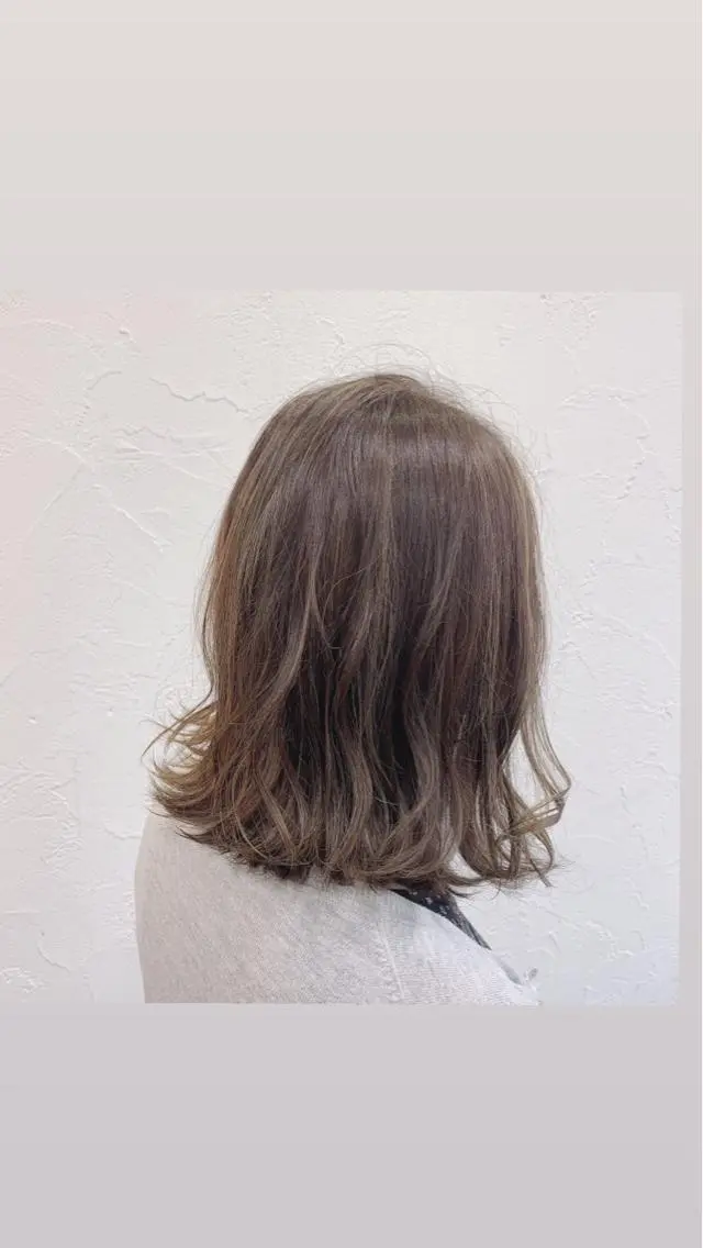 ミディアム カラー ヘアカラー トリートメント ヘアセット 髪質改善カラー🦋 田村のヘアスタイル