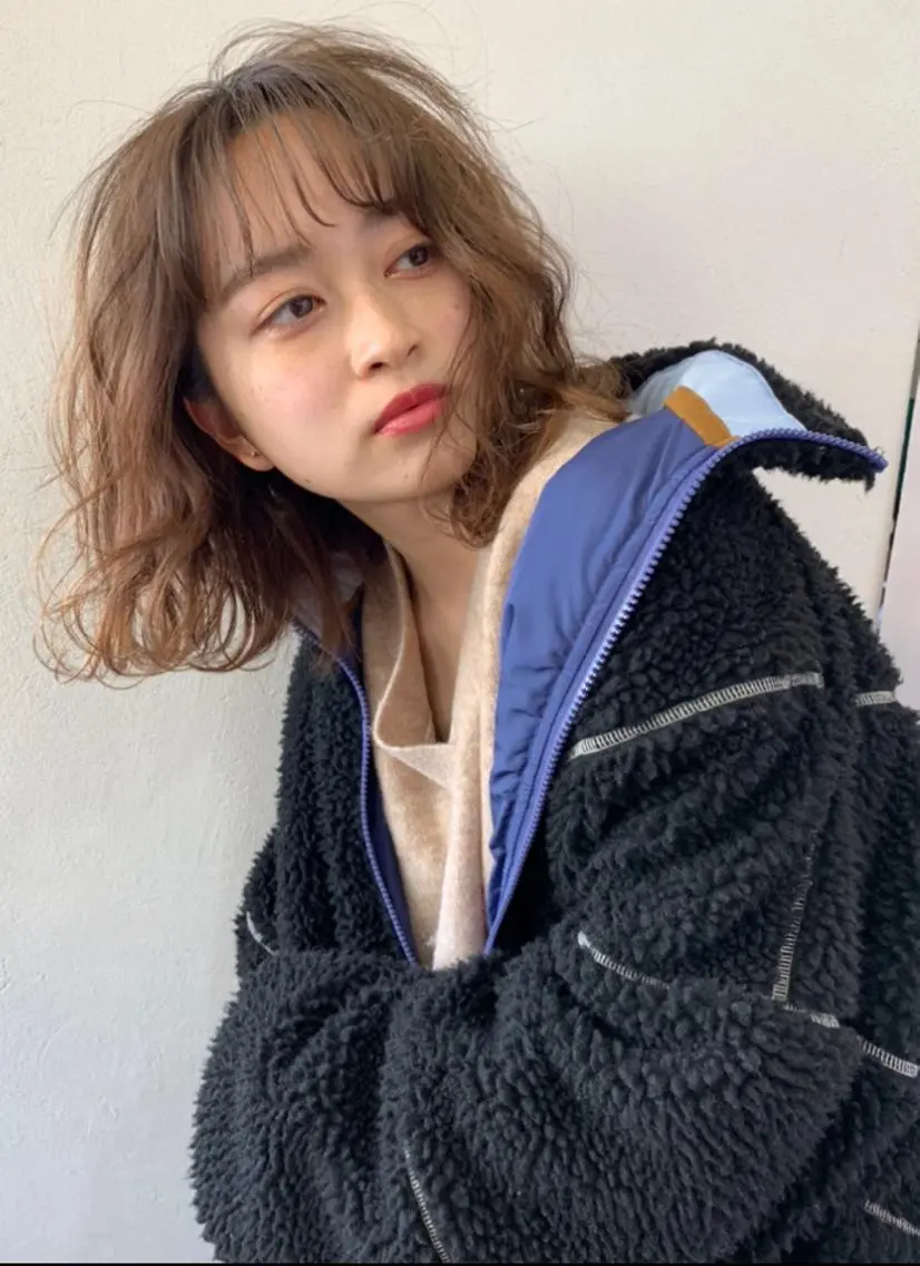 ミディアム カラー 【韓国ヘア×透明感 カラー】笹谷 莉未のヘアスタイル