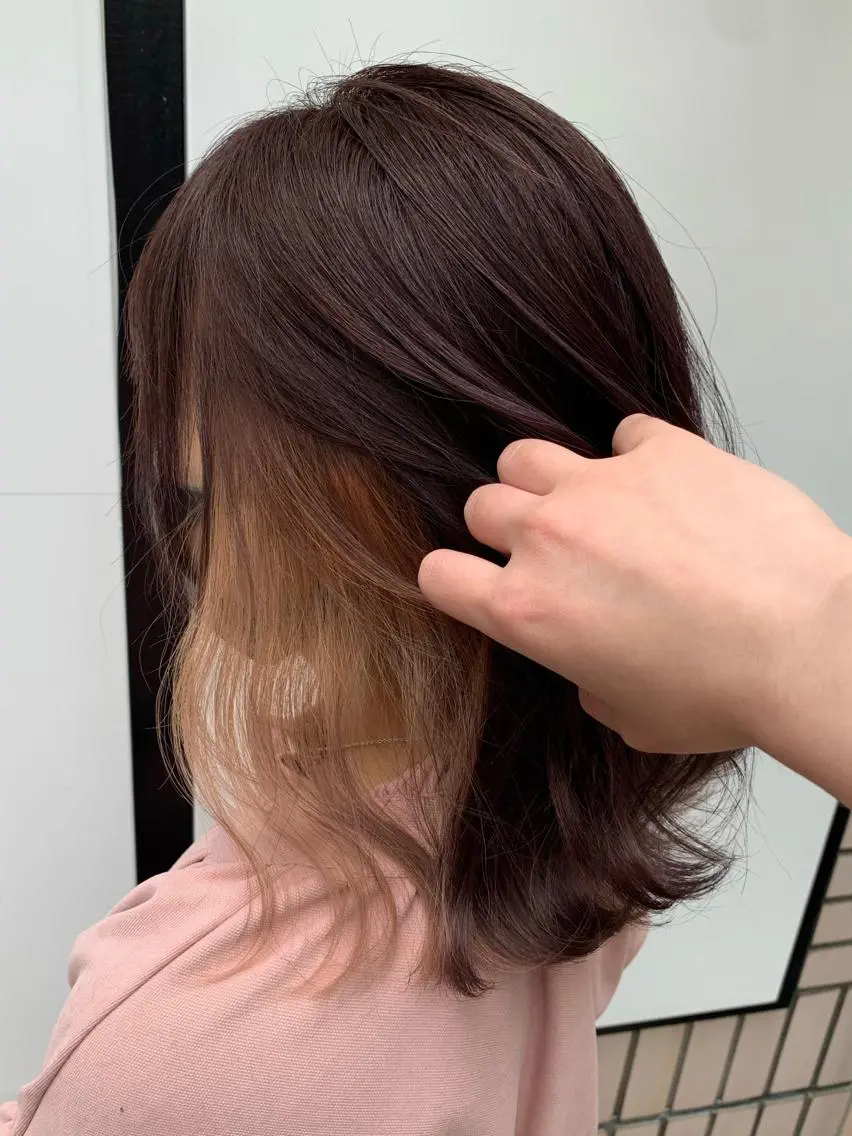 ミディアム ハイトーン✨艶髪💘 💘 AYANO💘のヘアスタイル
