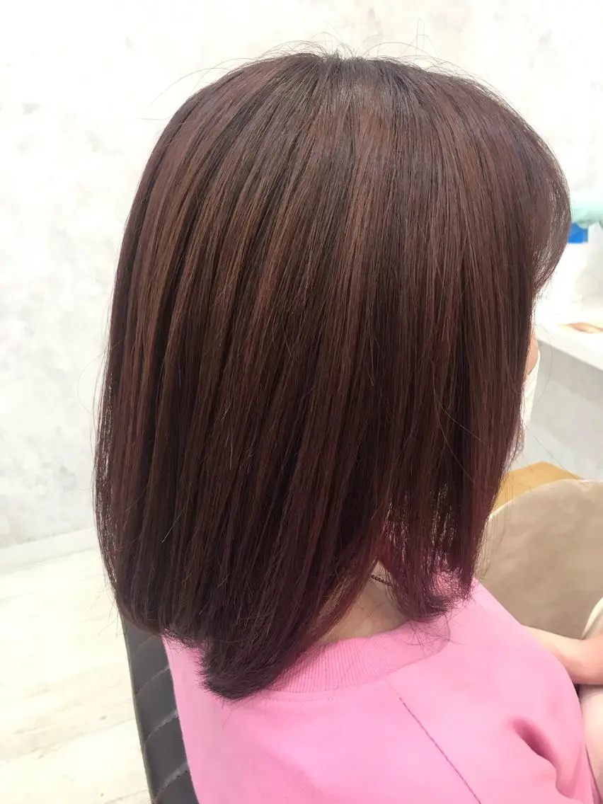 ミディアム ヘアカラー 野澤 朱里のヘアスタイル