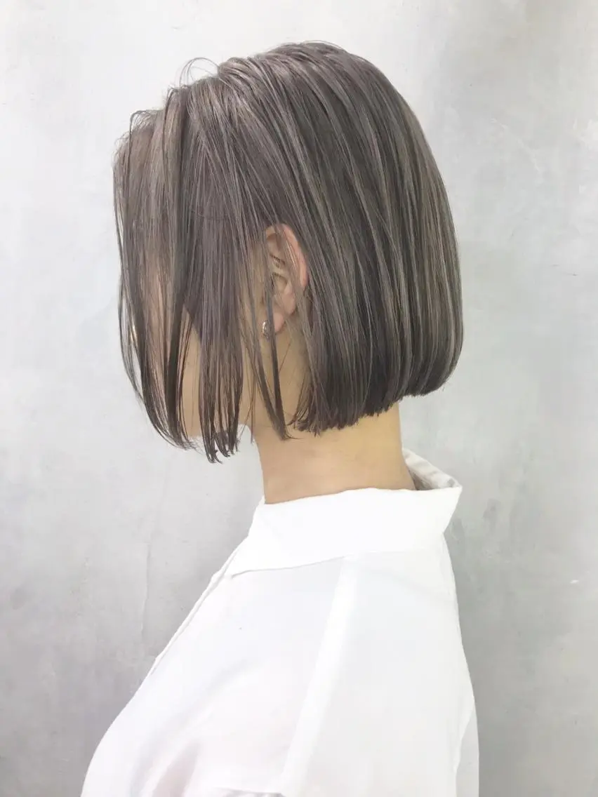 ミディアム カラー パーマ ヘアアレンジ ボブ ITbyALBUM 中野店のヘアスタイル
