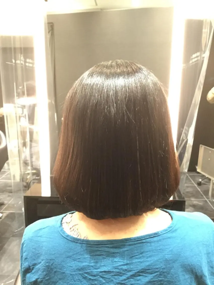 ミディアム カラー パーマ Annon プライベートサロンのヘアスタイル