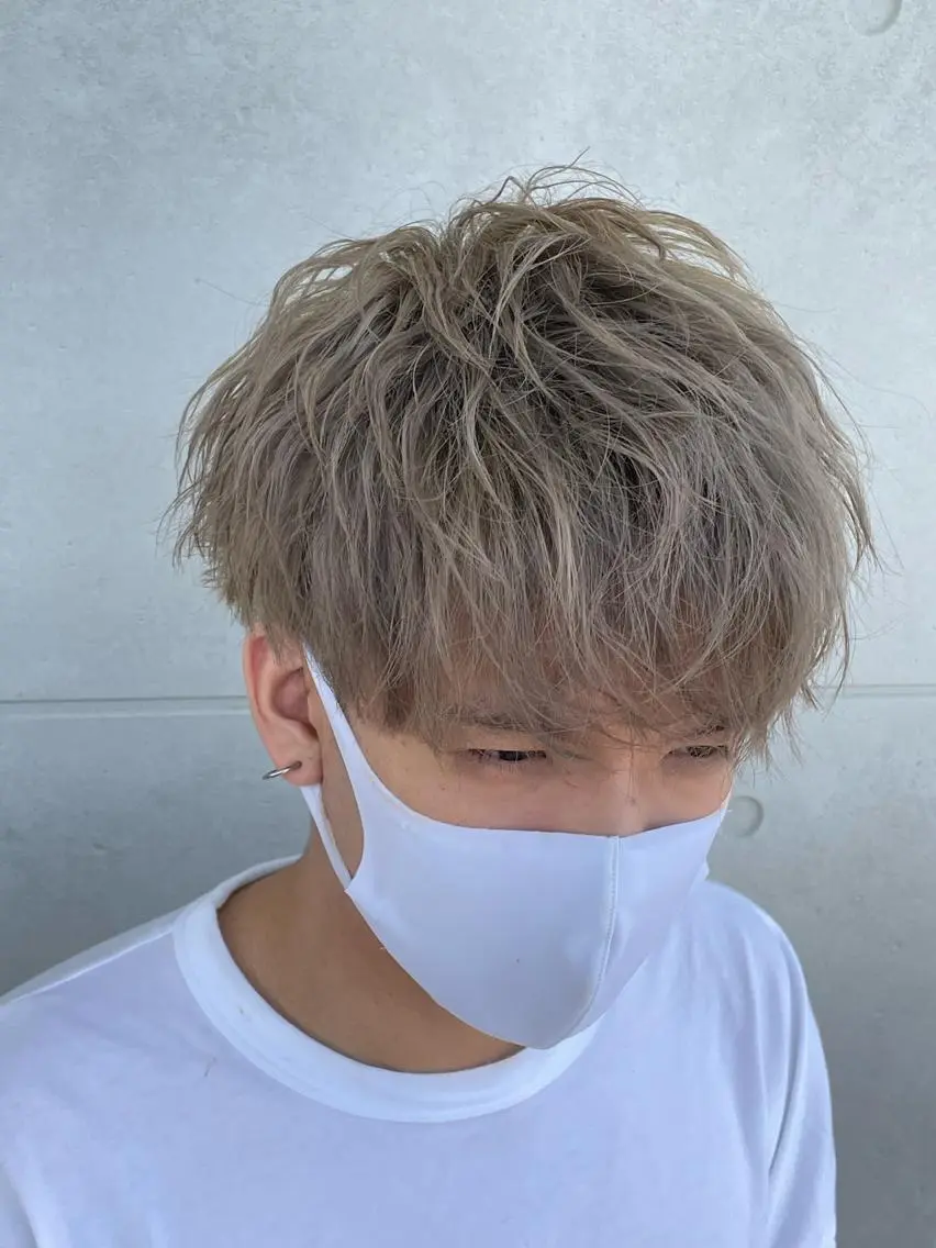 ショート カラー パーマ ヘアアレンジ メンズ キッズ L.E.M泉中央店長 小野寺優斗のヘアスタイル