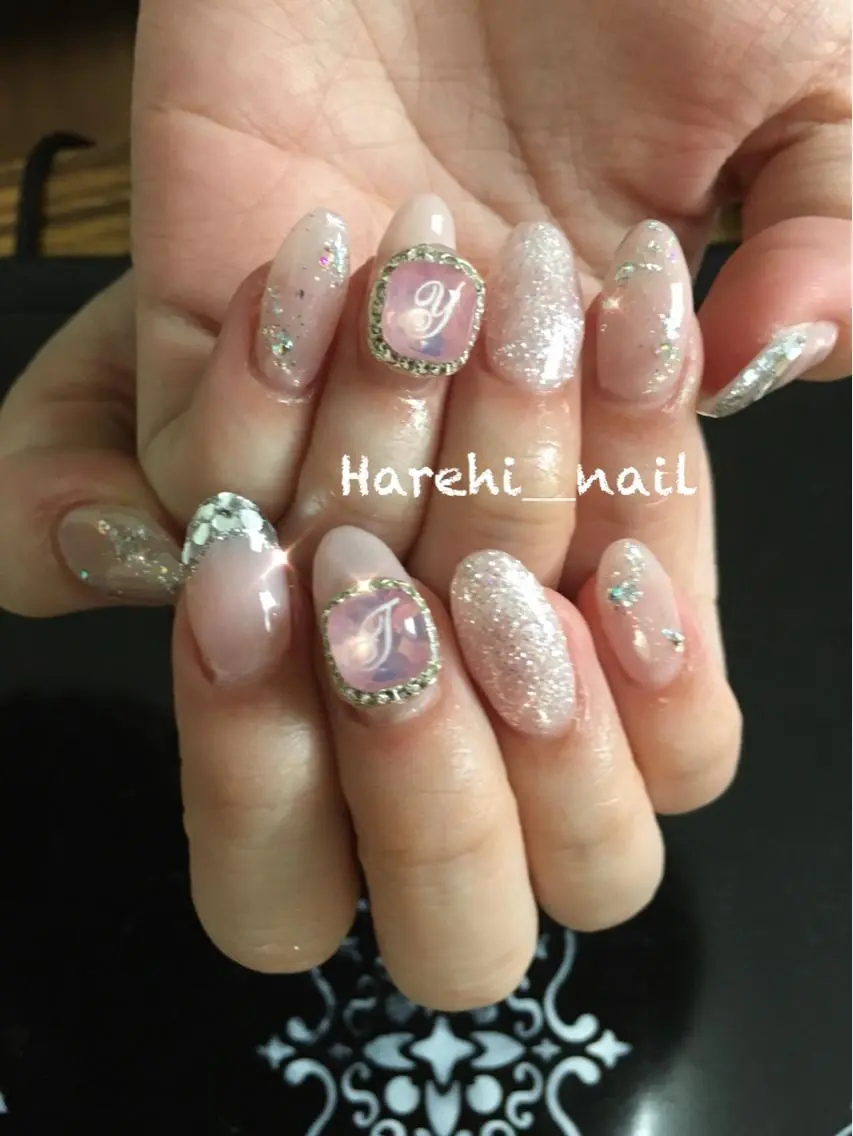 ネイル 長さ出し Harehi_ nailのネイルデザイン