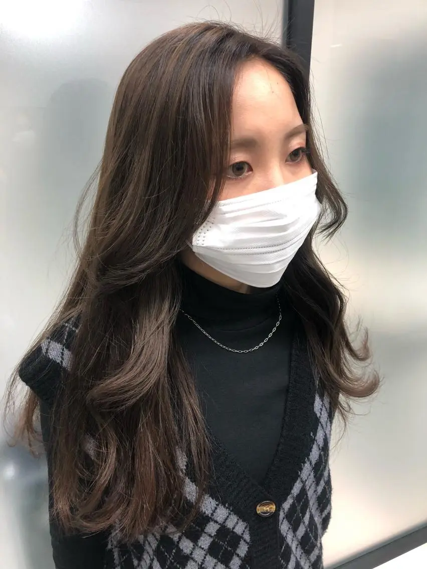 ロング カラー グレージュ yuuna/ ハッシュカット🎀のヘアスタイル